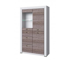 OLIVIA - шкаф с витриной (1V2D3S)